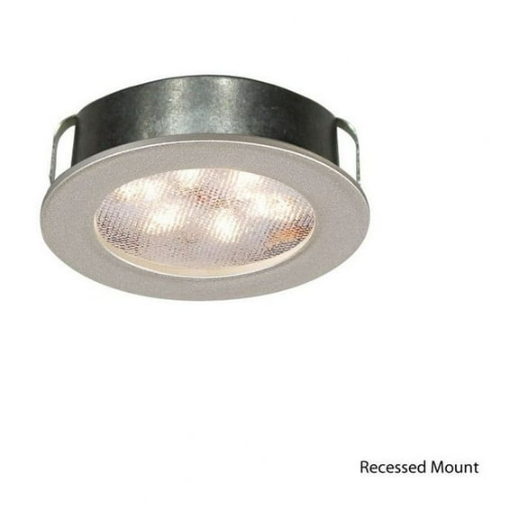 HR-LED87-27-WT-WAC Lighting-Ledme-4.8W 1 LED Round Recessed/Surface Mount Button Light-2.25 Inches Wide by 2.25 Inches High-White Finish-2700 Color