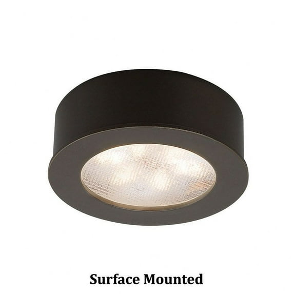 HR-LED87-DB-WAC Lighting-Ledme-4.8W 1 LED Round Recessed/Surface Mount Button Light-2.25 Inches Wide by 2.25 Inches High-Dark Bronze Finish-3000 Color