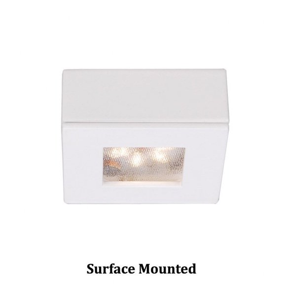 HR-LED87S-27-BK-WAC Lighting-Ledme-4.8W 1 LED Square Recessed/Surface Mount Button Light-2.25 Inches Wide by 2.25 Inches High-2700 Color