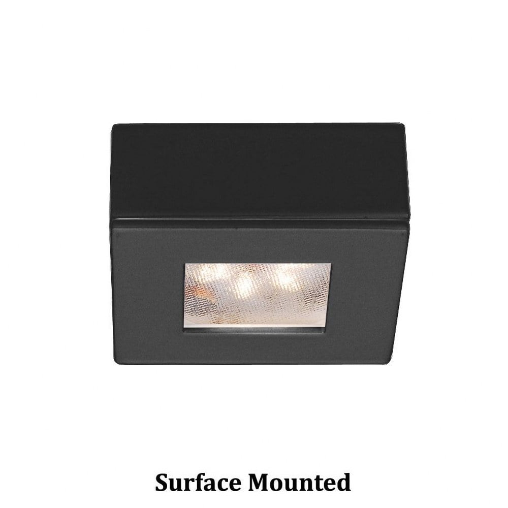 Black Square LED Button Light for Cabinets and Displays