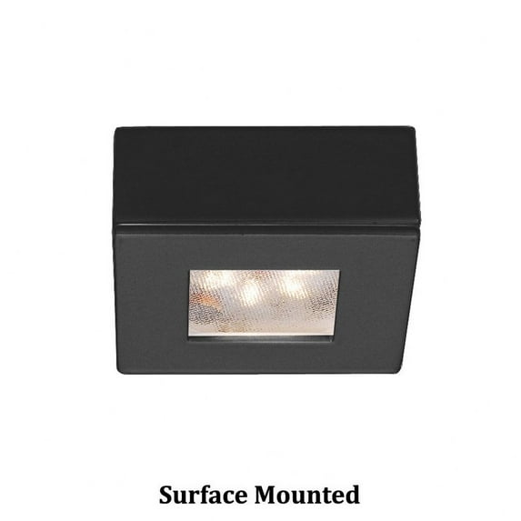 HR-LED87S-BK-WAC Lighting-Ledme-4.8W 1 LED Square Recessed/Surface Mount Button Light-2.25 Inches Wide by 2.25 Inches High-3000 Color