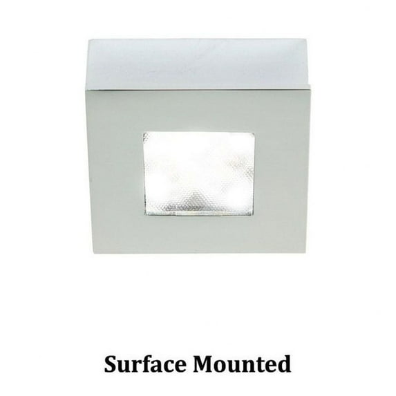 HR-LED87S-CH-WAC Lighting-Ledme-4.8W 1 LED Square Recessed/Surface Mount Button Light-2.25 Inches Wide by 2.25 Inches High-3000 Color