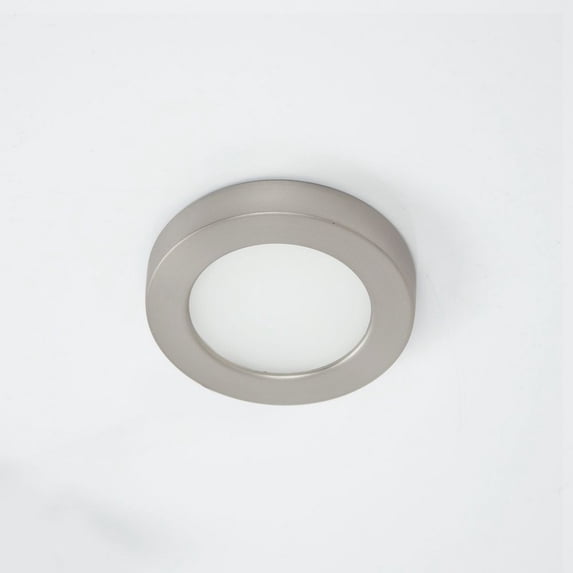 HR-LED90-27-BN-WAC Lighting-Edge-5W 1 LED 2700K 90 CRI Button Light-3.5 Inches Wide by 0.5 Inches High