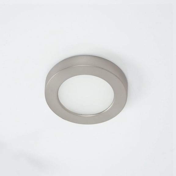 HR-LED90-27-BN-WAC Lighting-Edge-5W 1 LED 2700K 90 CRI Button Light-3.5 Inches Wide by 0.5 Inches High