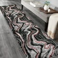 thumbnail image 1 of HR Lava Grey Black Modern Contemporary Abstract Area Rugs Marble Pattern, 2' x 7' Runner, 1 of 5