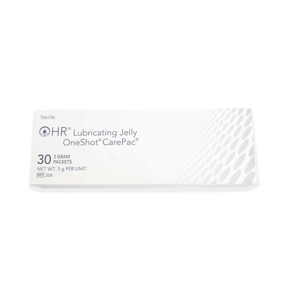 HR One Shot Lubricating Jelly Sterile 3 Gram Individual Packet 1440 per Case 208