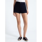 Women's and Women's Plus High Rise Patch Pocket Denim Shorts, 3" Inseam, Sizes XS-4X