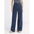 thumbnail image 1 of Free Assembly Women's and Women's Plus Wide Leg Jeans with Patch Pockets, 30", 32", and 34" Inseams, Sizes 0-26 Plus, 1 of 5