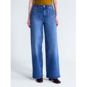 Women's and Women's Plus The Larchmont High Rise Patch Pocket Jeans, 32" Inseam, Sizes 0-28W
