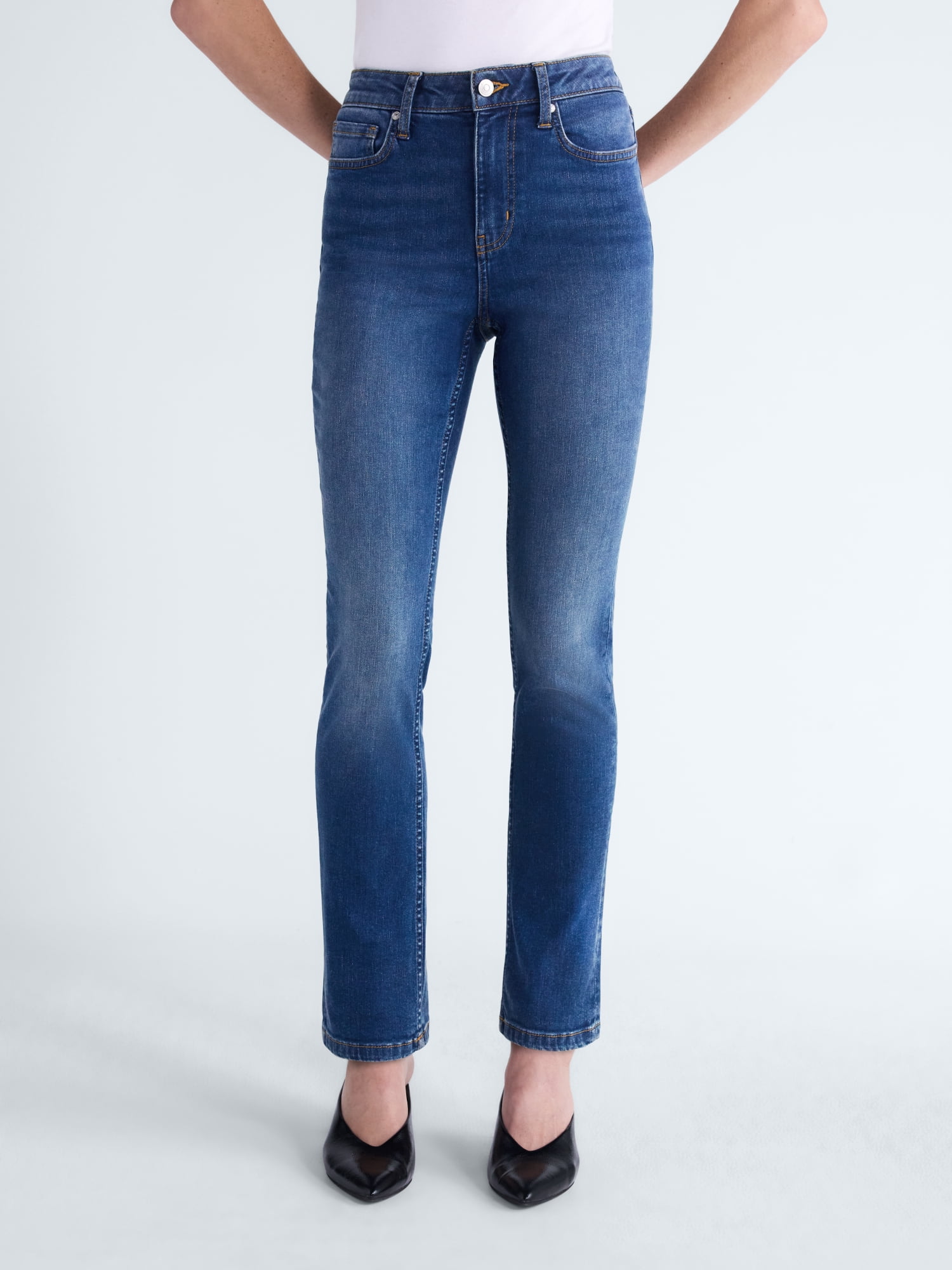 Scoop Women’s High Rise Pencil Jeans, 30'' Inseam, Sizes 0-20