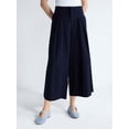 thumbnail image 1 of Free Assembly Women's and Women's Plus High Rise Wide Leg Pleated Culotte Pants, Sizes XS-XXL, 1 of 5