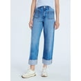 thumbnail image 1 of Free Assembly Women’s High Rise Cuffed Jean Pants with Patch Pockets, 30" Inseam, Sizes 0-28W, 1 of 5