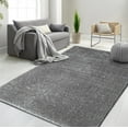 thumbnail image 1 of HR Plush Carbon Solid Color Shag Rug - Thick Pile, High-End, Soft & Cozy Floor Carpet for Bedroom & Living Room, 1 of 6
