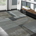 thumbnail image 1 of HR Premium Super Soft Polyester Abstract Area Rug with Monochromatic/Linear Pattern in Steel, Gray, Blue & Multi-Color - Luxurious and Durable Home Decor, 1 of 6