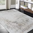 thumbnail image 1 of HR Premium Super Soft Polyester Abstract Area Rug in Mocha & Multi-Color, 1 of 6