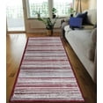 thumbnail image 1 of HR Red & Gray Rugs Stripped Pattern Area Runner Rugs Contemporary Carpet Gray Ultra-Soft Luxury Living Room Area Rug, 1 of 5