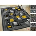 thumbnail image 1 of HR-Rugs Red Lava/Silver/Gray Abstract Geometric Modern Squares Pattern Area Rug 7'8" x 10'2", 1 of 7