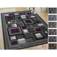 thumbnail image 1 of HR-Rugs Silver/Black and Gray Abstract Geometric Modern Squares Pattern Area Rug 7'8" x 10'2", 1 of 7