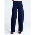 thumbnail image 1 of Free Assembly Women's and Women's Plus Side Panel Barrel Jeans, 30" Inseam, Sizes 0-28W, 1 of 6