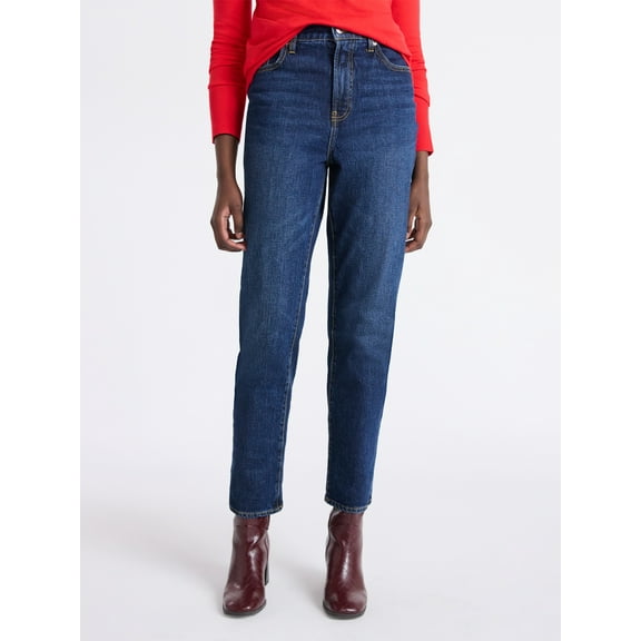 Free Assembly Women's and Women's Plus High Rise Straight Jeans, 30" Inseam, Sizes 0-26W