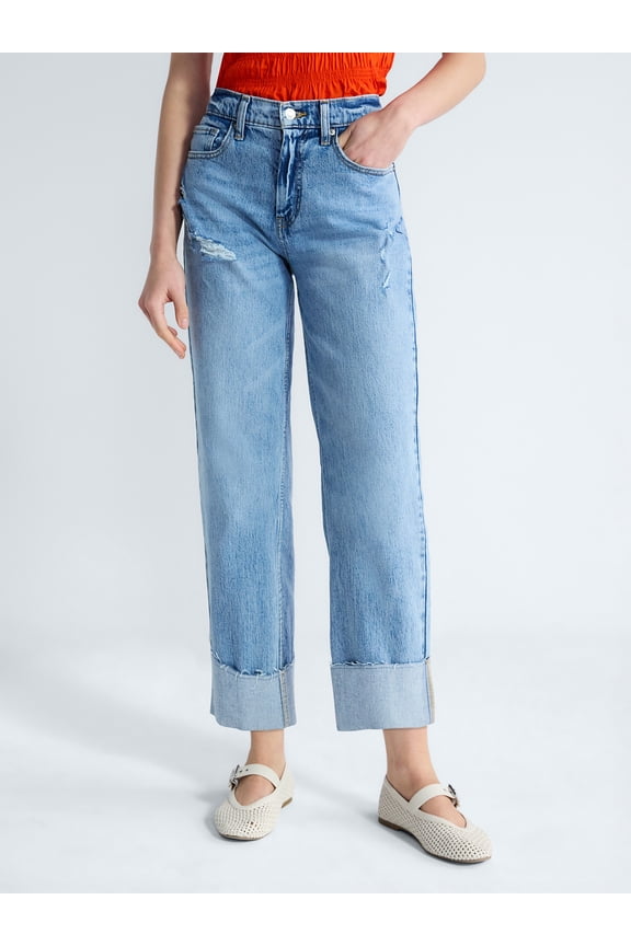 Women's High Rise Straight Cropped Jeans, Sizes 0-18
