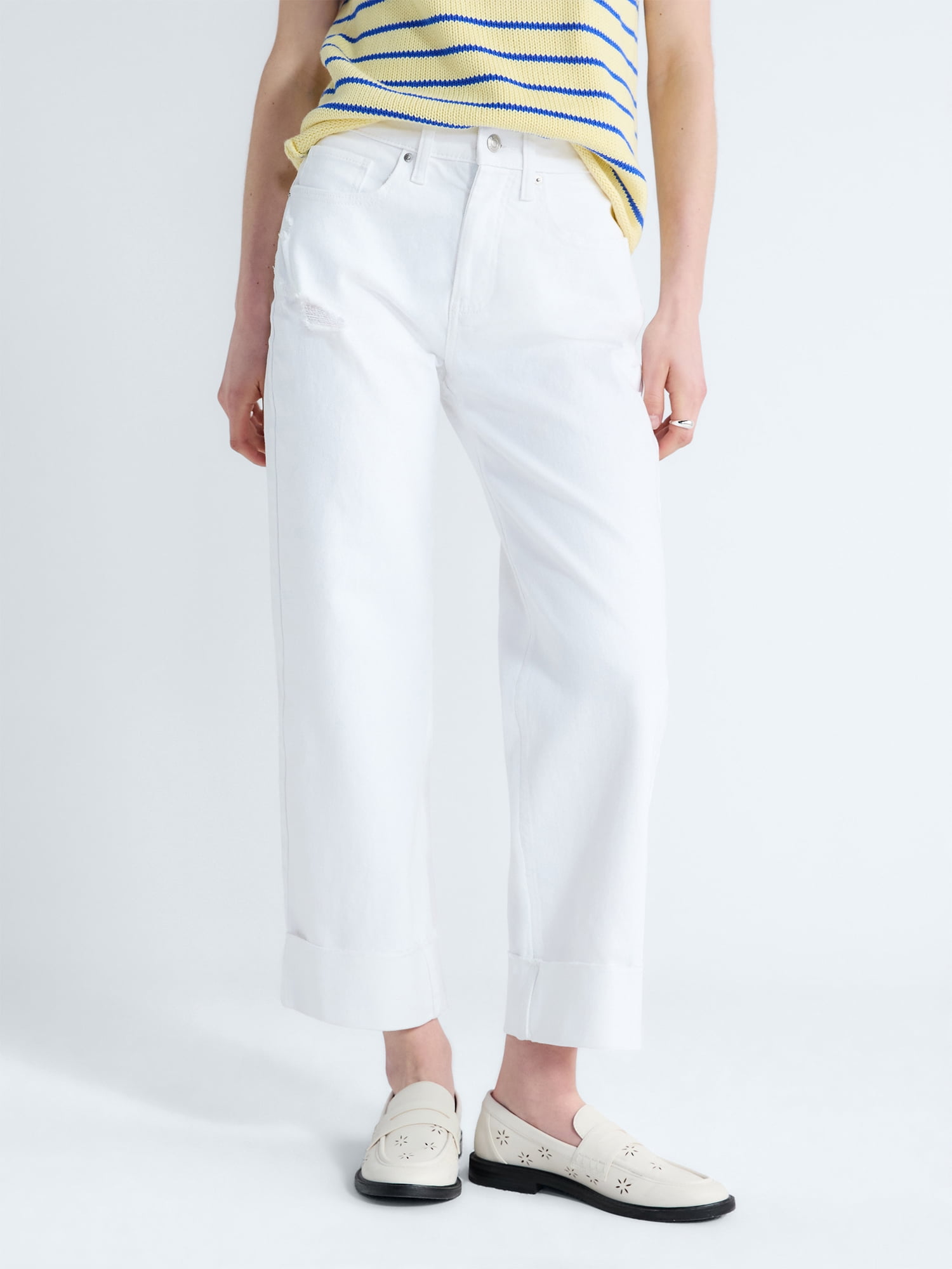 Free Assembly Women's High Rise Straight Cropped Jeans, Sizes 0-18