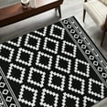 thumbnail image 1 of HR Southwestern Rug for Living Room Antiqued Trellis Black and White Area Rug Boho Dcor Rugs 8x10 for Bedroom, 1 of 10