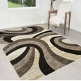 thumbnail image 1 of HR Swirls Thick Soft Plush 3D Textured Rug 5' x 7' Area Rugs, cappocino and Multicolor, 1 of 7