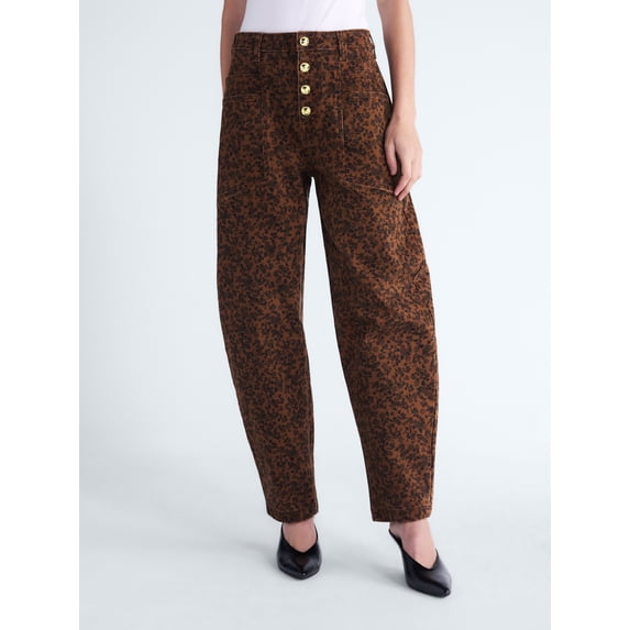Scoop Women's and Women's Plus High Rise Tapered Leg Pants, 30'' Inseam, Sizes 0-28W