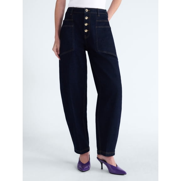 Scoop Women's and Women's Plus High Rise Tapered Leg Pants, 30'' Inseam, Sizes 0-28W