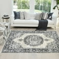 thumbnail image 1 of HR Traditional Rug for Living Room Antiqued Oriental Champaign & Black Area Rug 5x7 Boho Dcor Rugs for Bedroom, 1 of 7