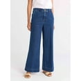 thumbnail image 1 of Free Assembly Women's Wide Leg Trouser Jeans, 28", 30", and 32" Inseams, Sizes 0-18, 1 of 6