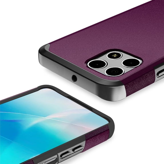 HR Wireless Shockproof Cell Phone Case for Revvl 7 5g Metkase Original Series, Purple