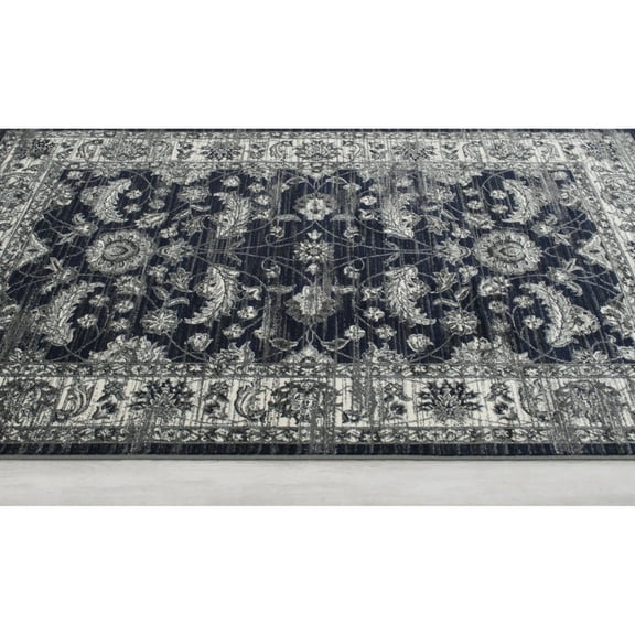HR Ziegler Pakistan Pattern Distressed Midnight Blue - 7.5 by 10 feet