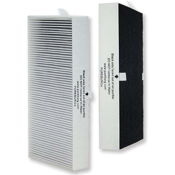 HRF201B True HEPA Replacement Filter Compatible with HHT270 HHT270W HHT290 HEPAClean Series Air Purifiers Part Type U,H13 Activated carbon 2-IN-1 Clean,2-Pack