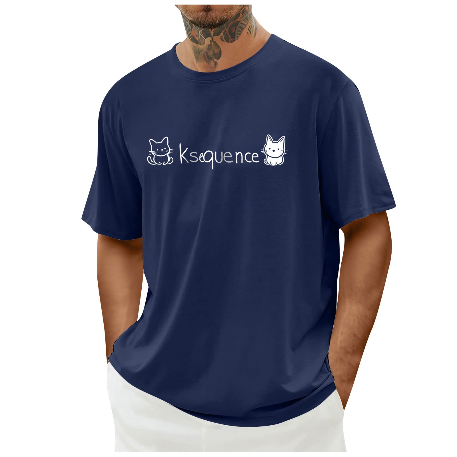 HRFDSAOK Mens TShirts Oversized Tshirts for Men Sports Leisure Fashion