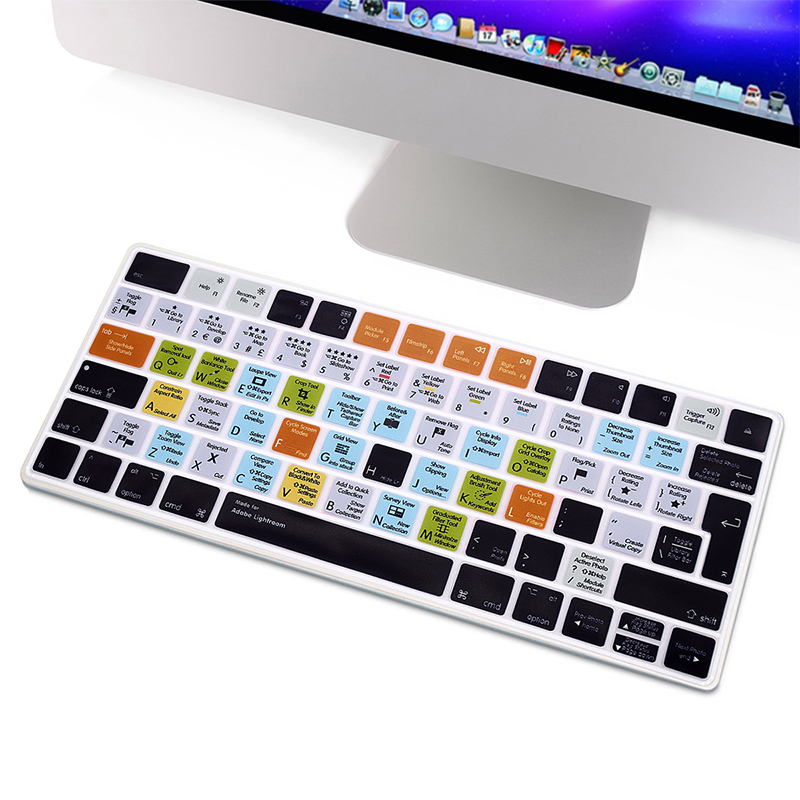 HRH Shortcut Hotkey Silicone Keyboard Cover Skin EU Layout For Apple