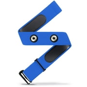 HRM Soft Strap | Universal Replacement for Mo-Fit, Most Garmin, Select/ Legacy Polar Wahoo HRM Transmitters | Blue M-XXL