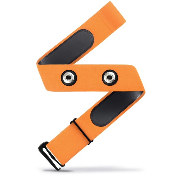 HRM Soft Strap | Universal Replacement for Mo-Fit, Most Garmin,  Select/ Legacy Polar  Wahoo HRM Transmitters | Orange (M-XXL)