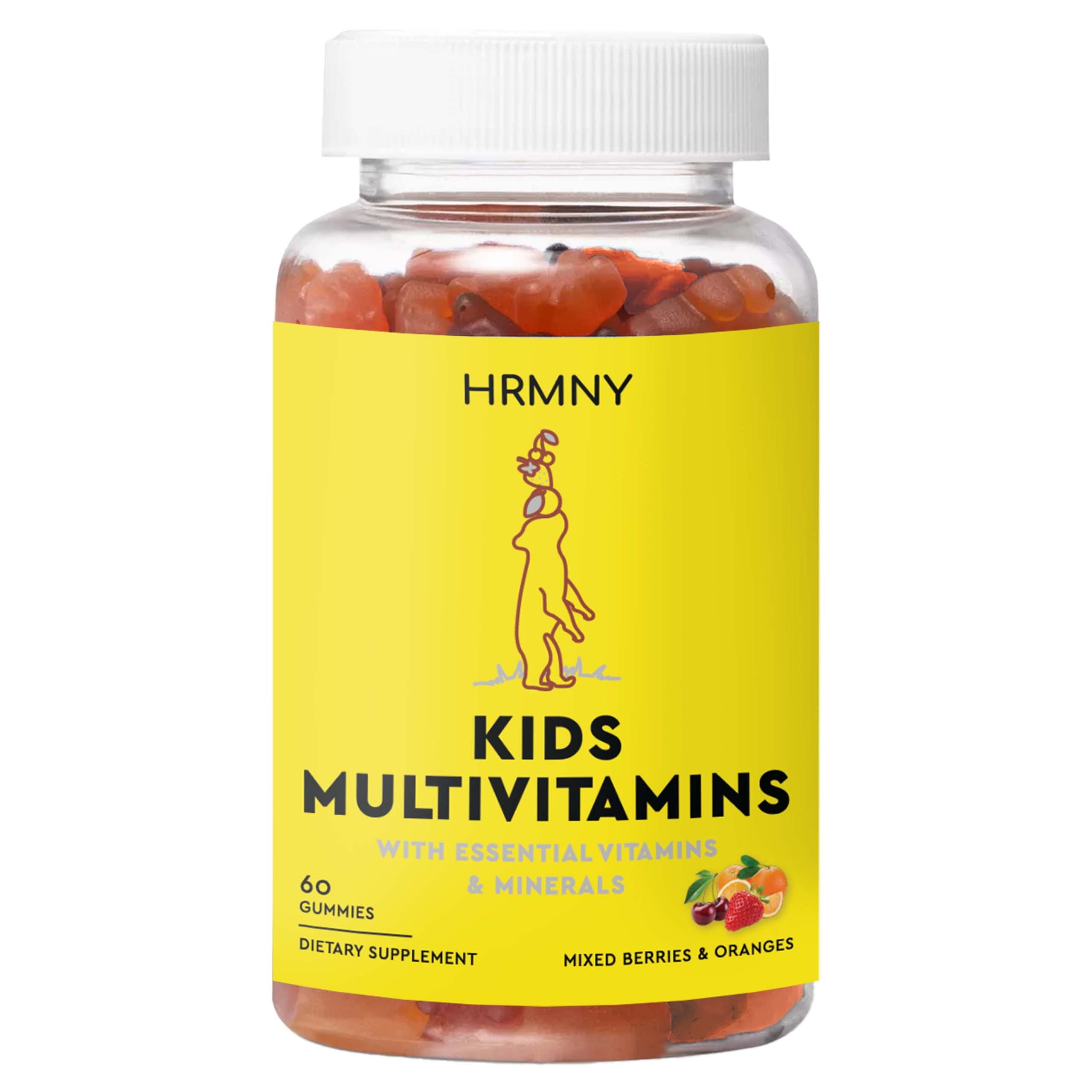 HRMNY Kids and Toddler Gummy Multivitamins (60 Vegetarian Gummies