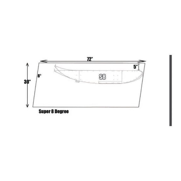HRP STW0502P-S8-KIT Sprint Car Top Wing Dished Racer