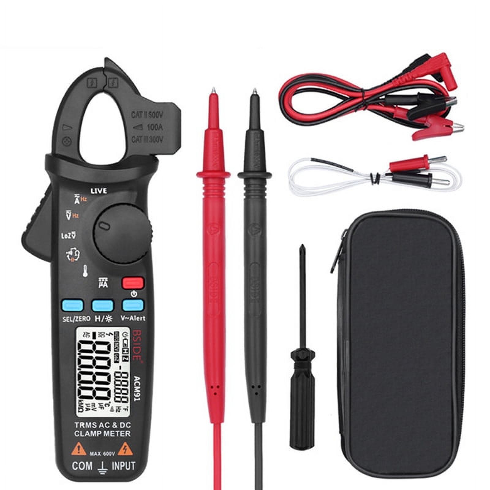 HRSR ACM91 Digital AC/DC Current Clamp Meter AutoRange TRMS 6000