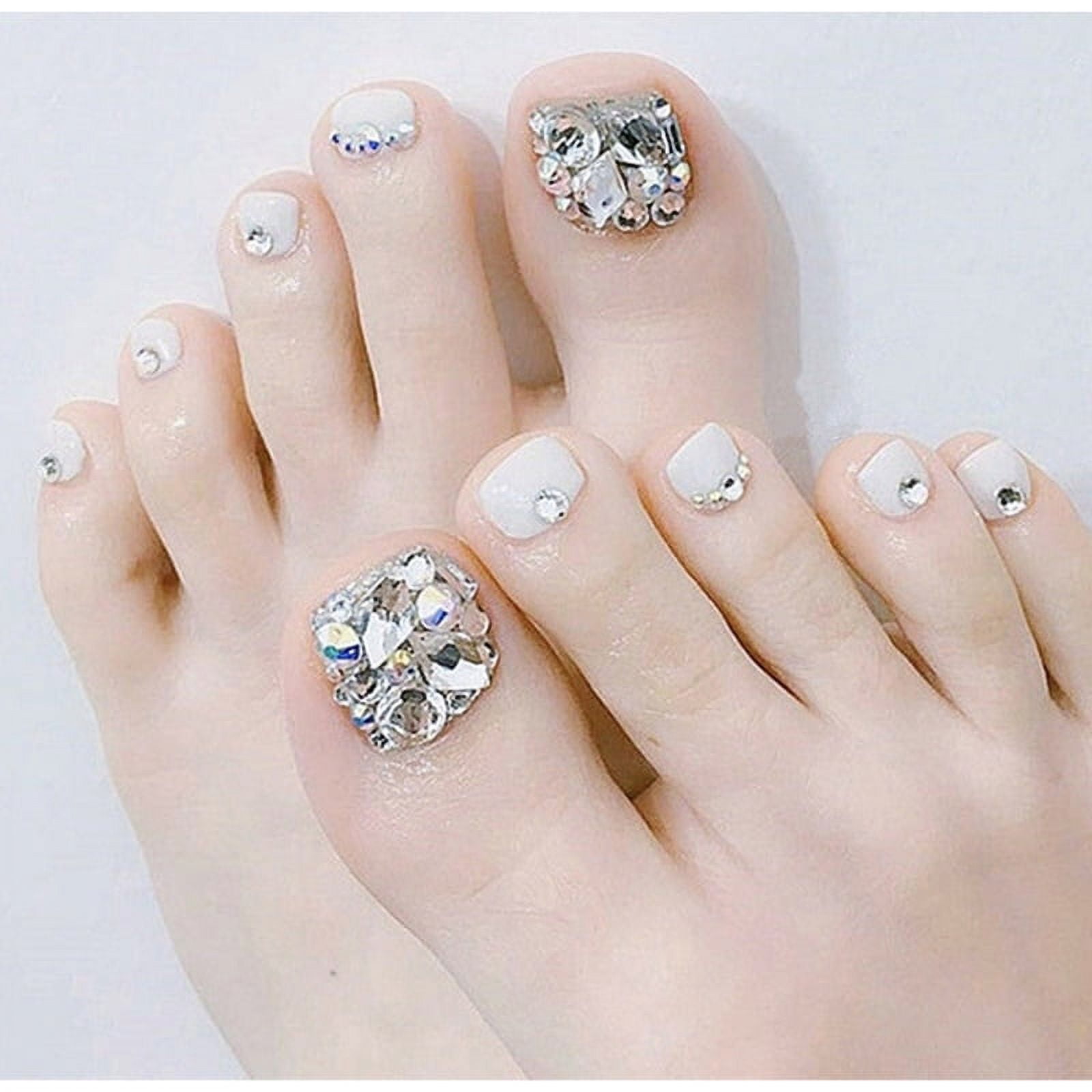 Shimmer Glossy Purple Toenails | Buy press on toe nails online in Lagos