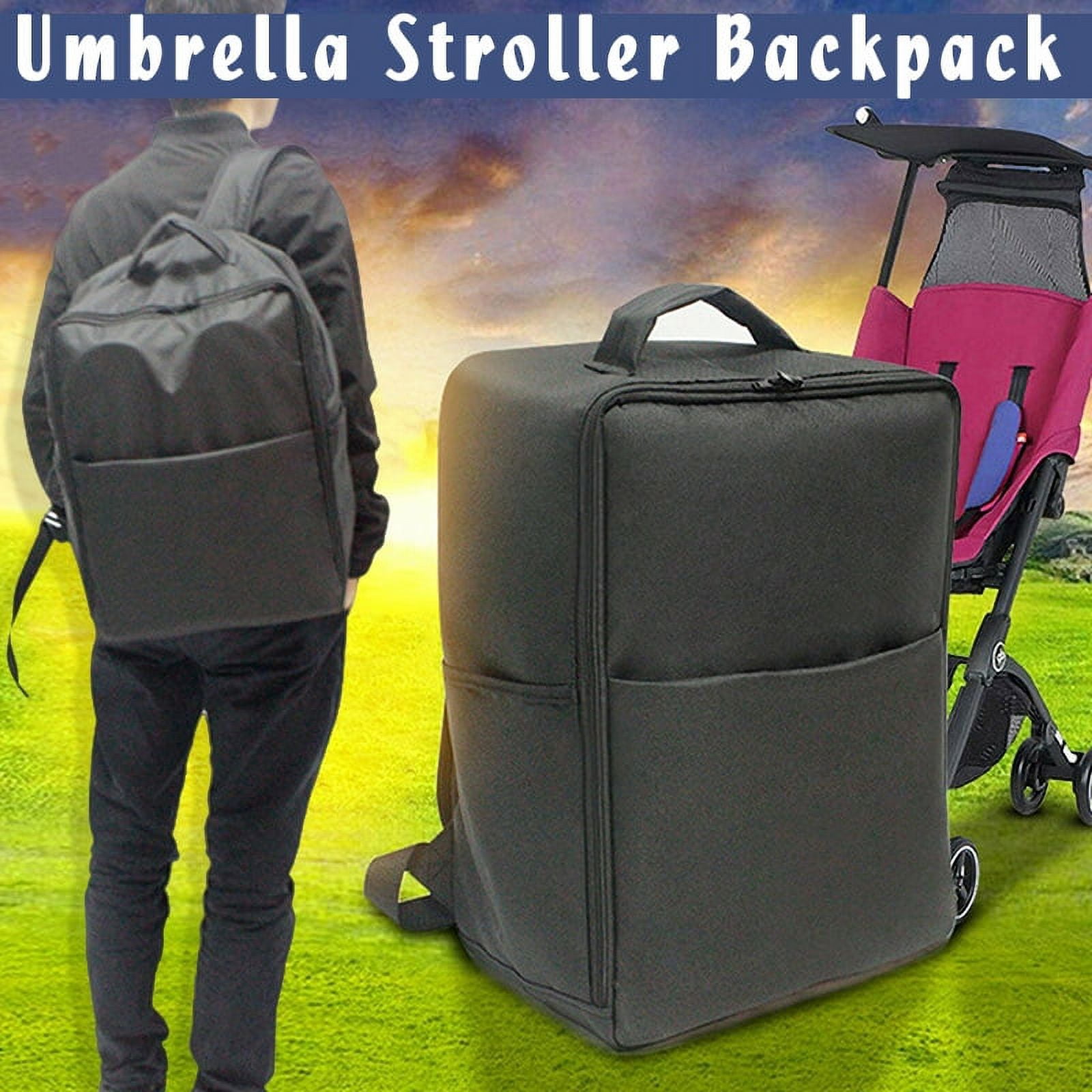 HRSR Umbrella Stroller Backpack Bag with Shoulder Strap Storage