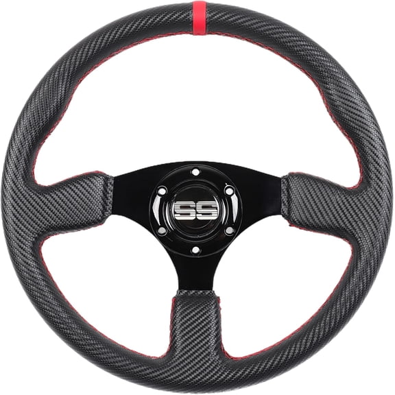 HRT 14 Inch Golf Cart Steering Wheel, Universal for EZGO TXT RXV Club Car DS Precedent