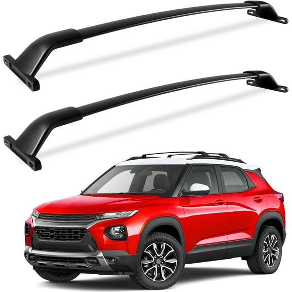 HRT 220 lb Roof Rack Cross Bars Fit for Chevy Trailblazer 2021-2026 L, LT, ACTIV, RS, Heavy Duty Aluminum Roof Rails Crossbars for Cargo Carrier, Rooftop Accessories, Black