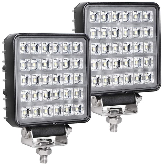 HRT 60W LED Work Lights for Truck, 150 Flood LED Tractor Lights, 4200LM, 4.4 Inches, 12/24V
