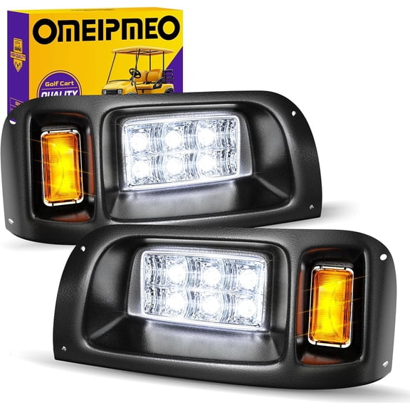 HRT Club Car DS LED Headlight Kit, High Brightness 12V for 1993-UP Models, Street Legal