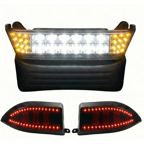 HRT Club Car Precedent Light Kit with Bumper, 12V LED Headlight & Turn Signal, Deluxe Set