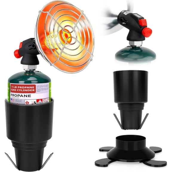HRT Golf Cart Heater, Portable Propane with Self Igniter, 2-in-1 with Cup Holder & Base